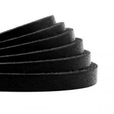 DQ leather flat 5mm Black